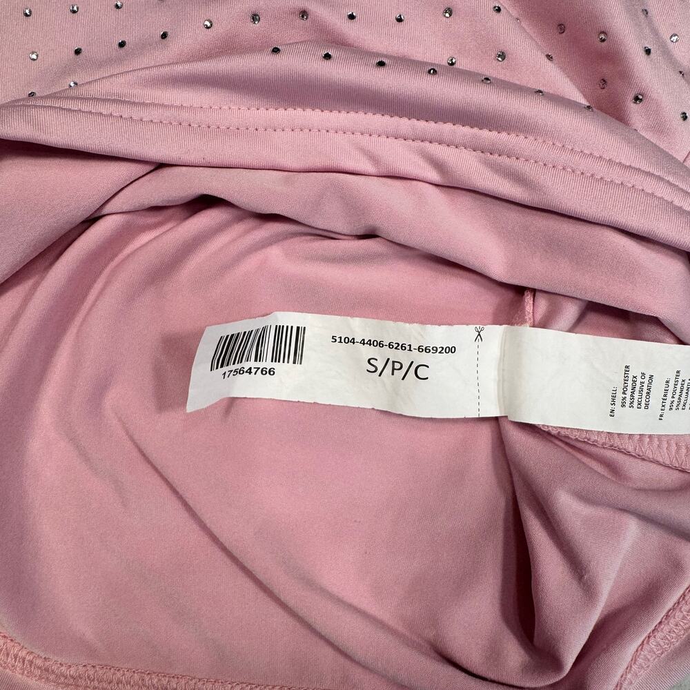 Charlotte Russe Pink Rhinestone Spaghetti Strap Cami Tank Top Y2K Coquette S - Picture 12 of 16
